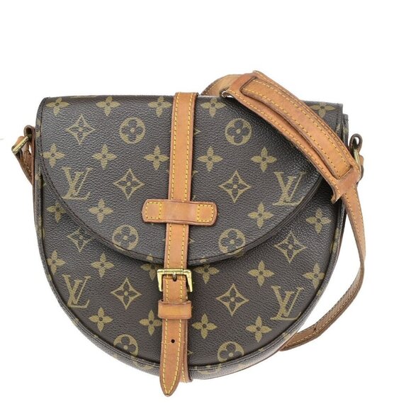 LOUIS VUITTONI Chantilly MM Shoulder Bag Monogram Leather Brown - Picture 1 of 14
